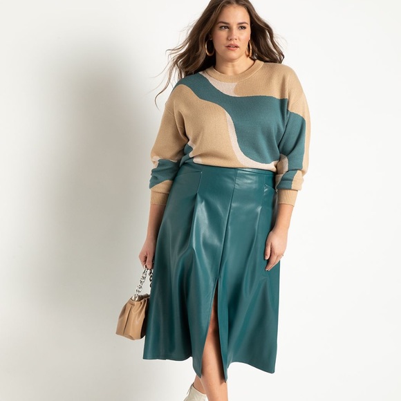 ELOQUII- Relaxed Instarsia Sweater NWOT - Picture 2 of 3